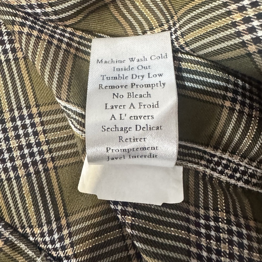 Frank & Eileen Eileen Plaid Button Up Womens Small Quiet Luxury Casual - Picture 8 of 8